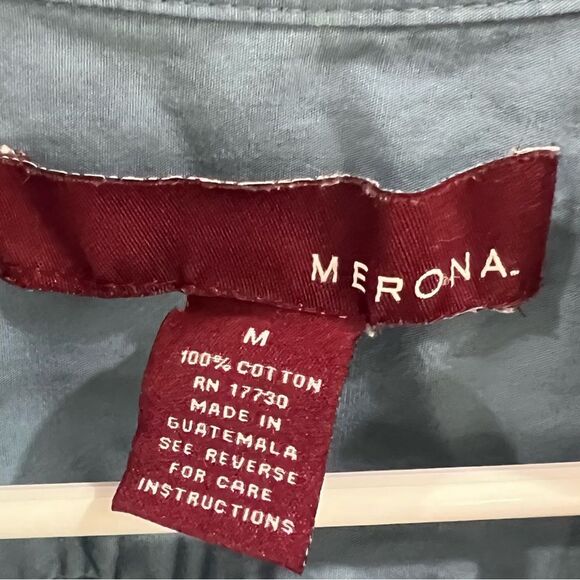 Merona men’s blue long sleeve button down shirt size medium - Picture 3 of 3